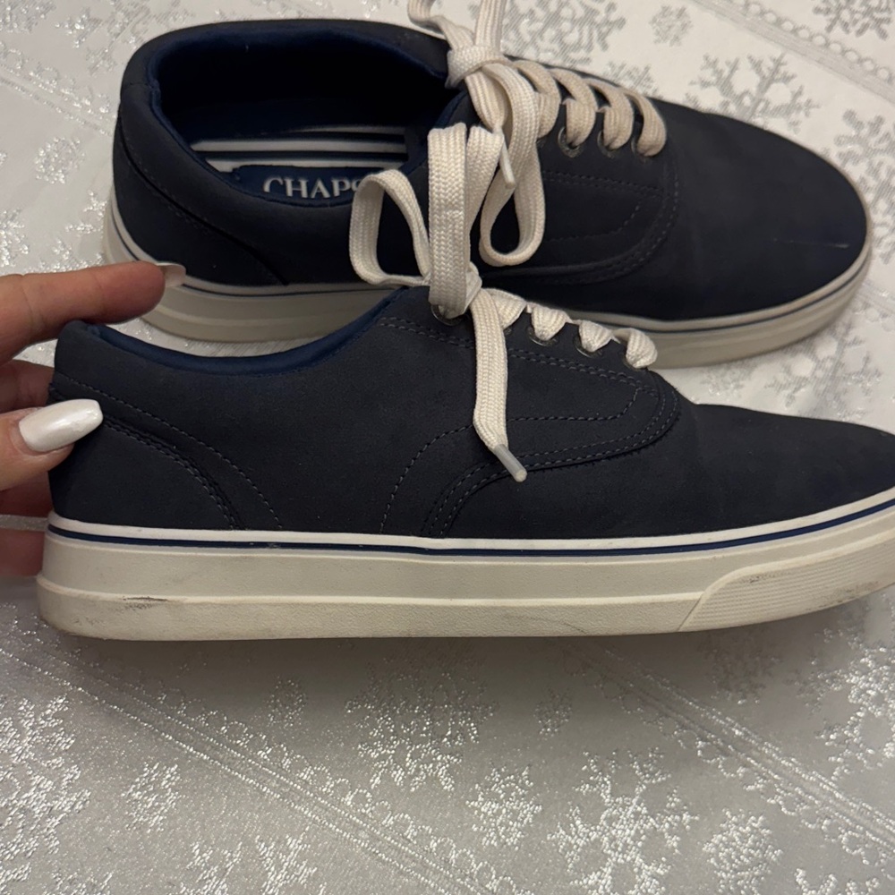 Chaps Men's Dark Blue Sneakers with White Laces
